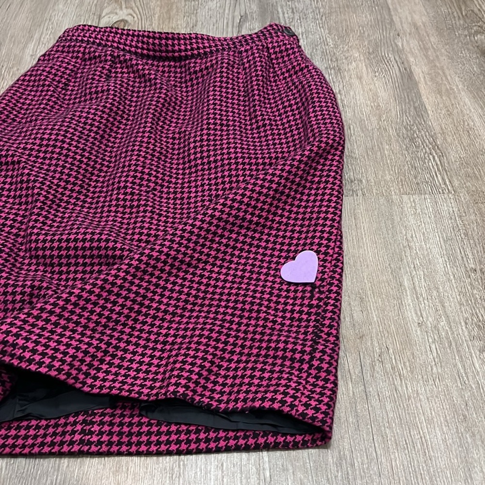 🎹Vintage Valentino Pencil Skirt Hounds tooth Pattern size 6 - Picture 6 of 14